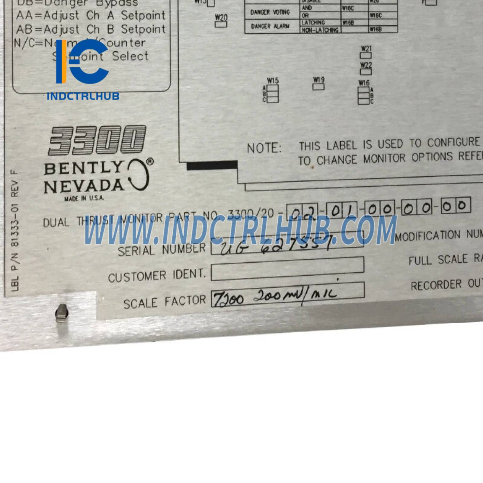 Bently Nevada 3300/20-02-01-00-00