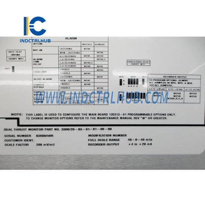 Technical Datasheet and Specifications for 20-03-01-01-00-00 Bently Nevada Module