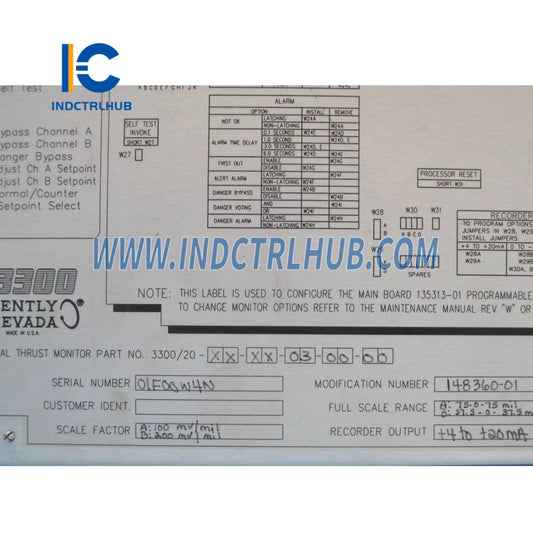 Bently Nevada 3300/20-XX-XX-03-00-00
