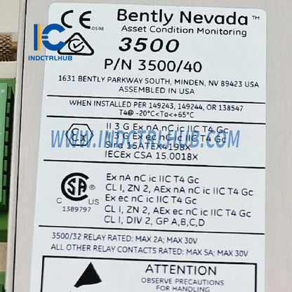 Bently Nevada 3500/40M 176449-01+125680-01 Проксимитор Монитор