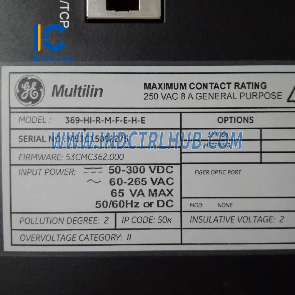 GE 369-HI-R-M-F-E-H-E Motor Management Relay