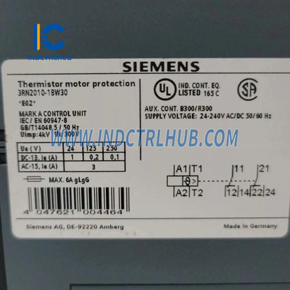 Siemens 3RN2010-1BW30 Thermistor Motor Protection Relay 24-240V