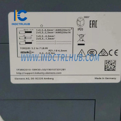 Siemens 3RN2010-1BW30 Thermistor Motor Protection Relay 24-240V