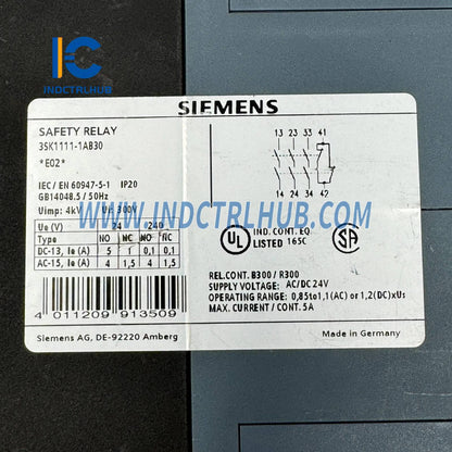 Siemens 3SK1111-1AB30 SIRIUS safety relay, Basic unit