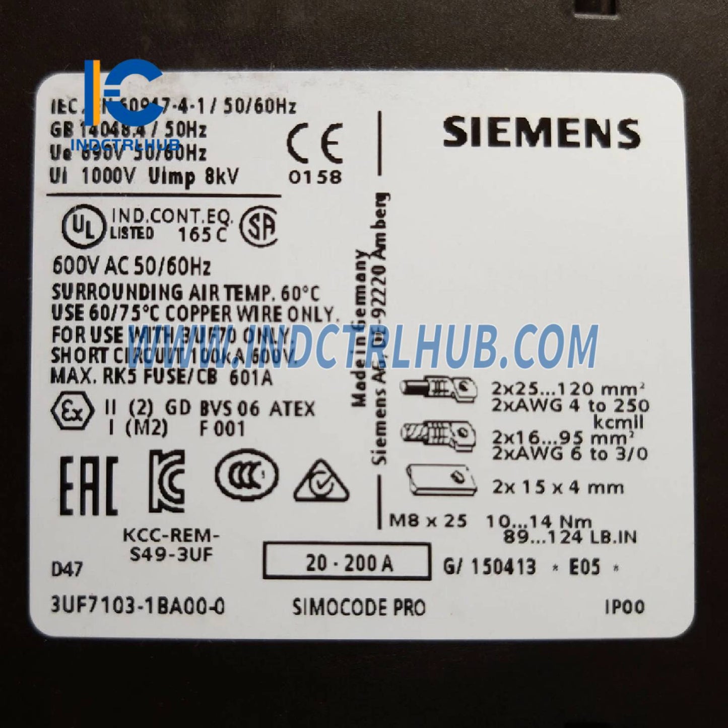 Siemens 3UF7103-1BA00-0 Current measuring module