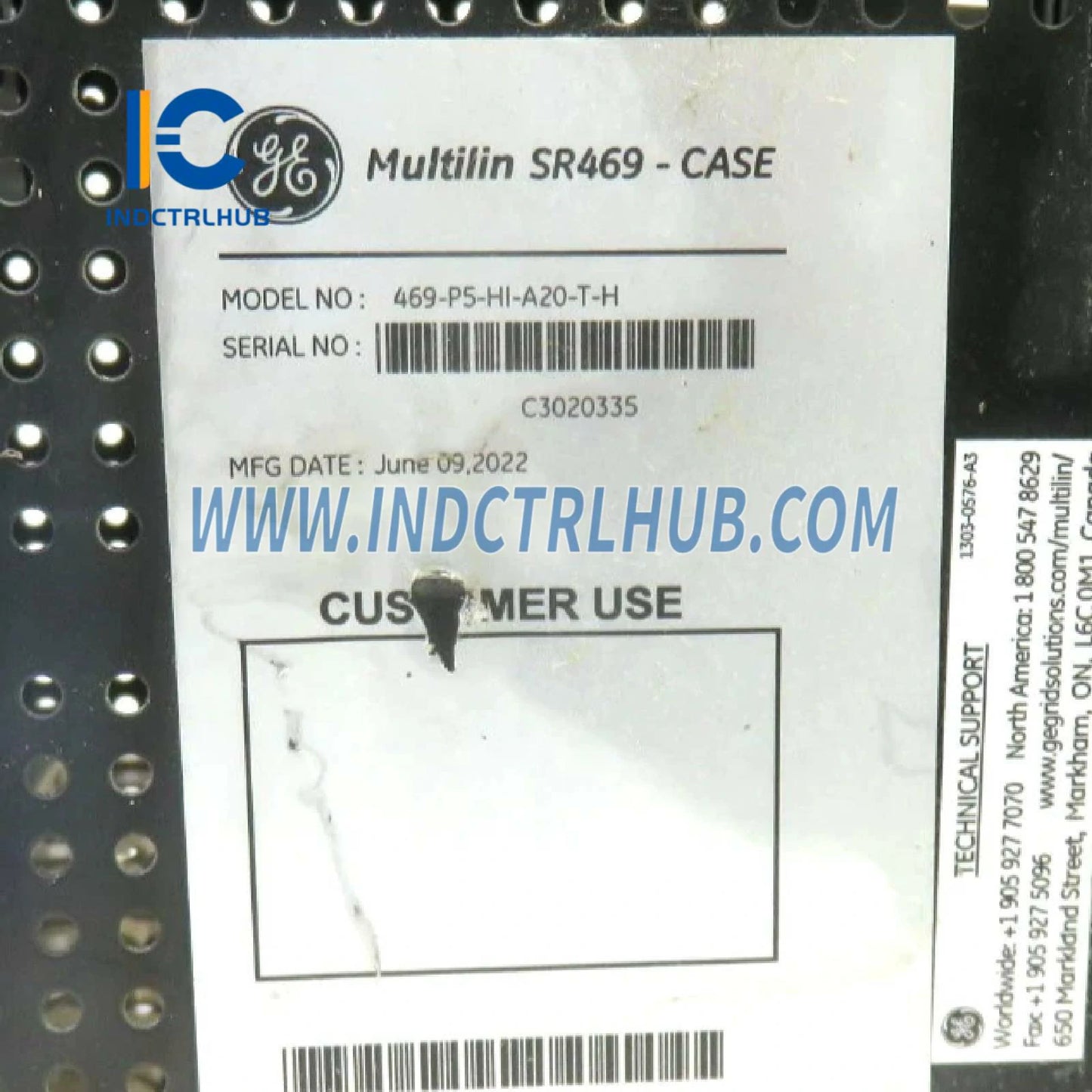 GE 469-P5-HI-A20-T Relay Manajemen Motor