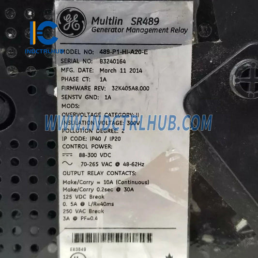 GE 489-P1-HI-A20-E Generator Boshqaruv Relesi