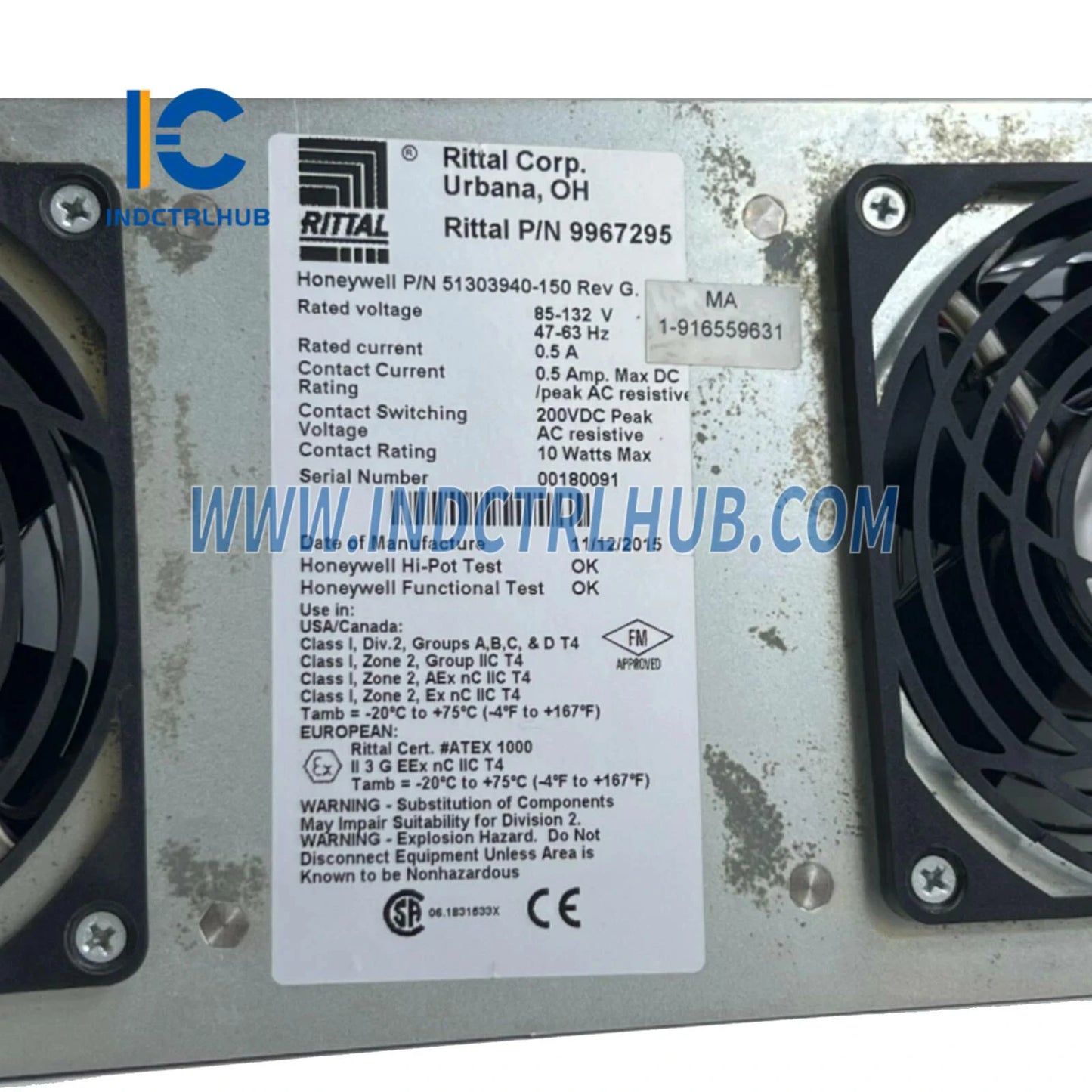 Bộ quạt tủ Honeywell 51303940-150 REV G kèm báo động