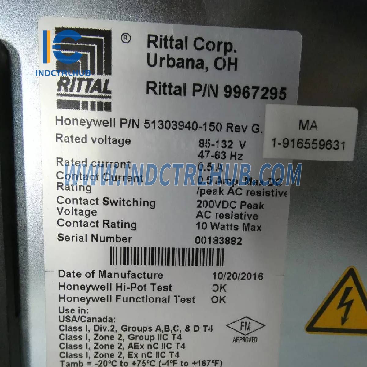 Honeywell 51303940-150 MU-FAN611 Cabinet Fan Assembly