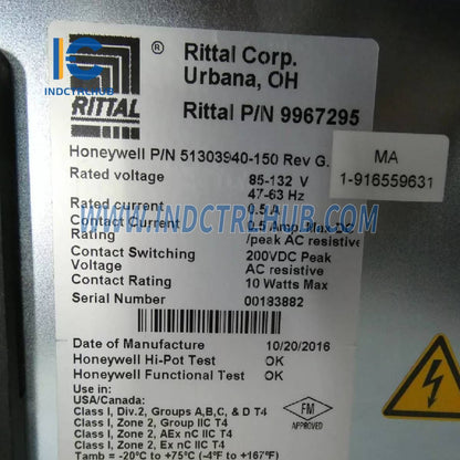 Honeywell 51303940-150 MU-FAN611 Cabinet Fan Assembly