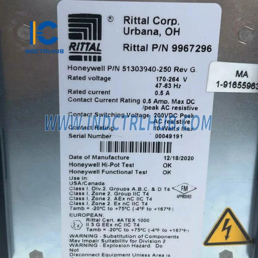 Honeywell 51303940-250 Bộ lắp quạt tủ với báo động