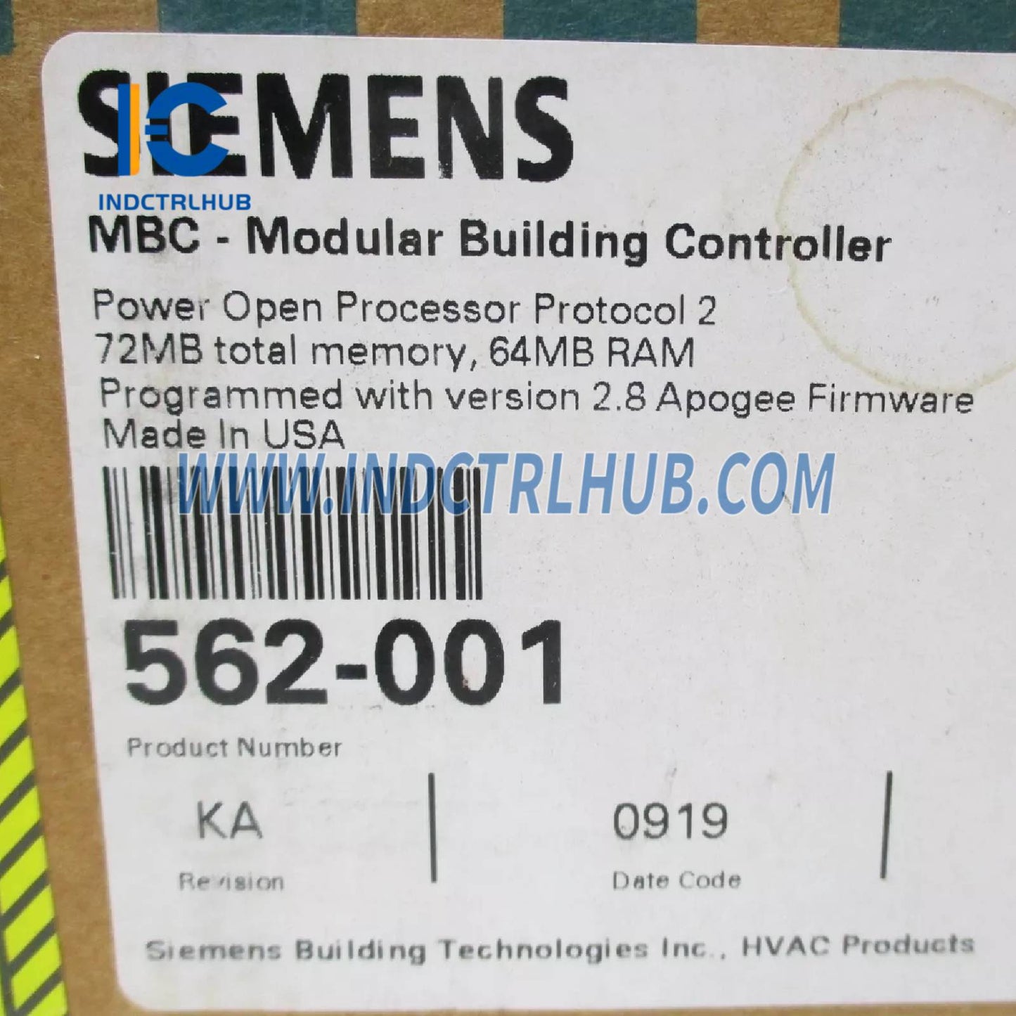 Siemens 562-001 Сандық процесс контроллері
