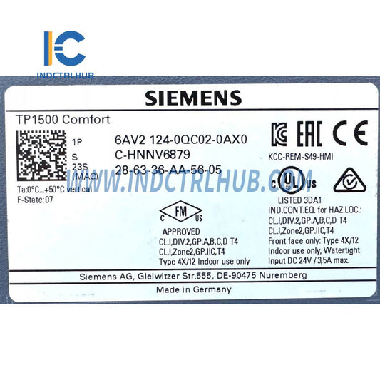 Siemens 6AV2124-0QC02-0AX0 SIMATIC HMI TP1500 Comfort Komfortný panel Comfort dotyková obsluha