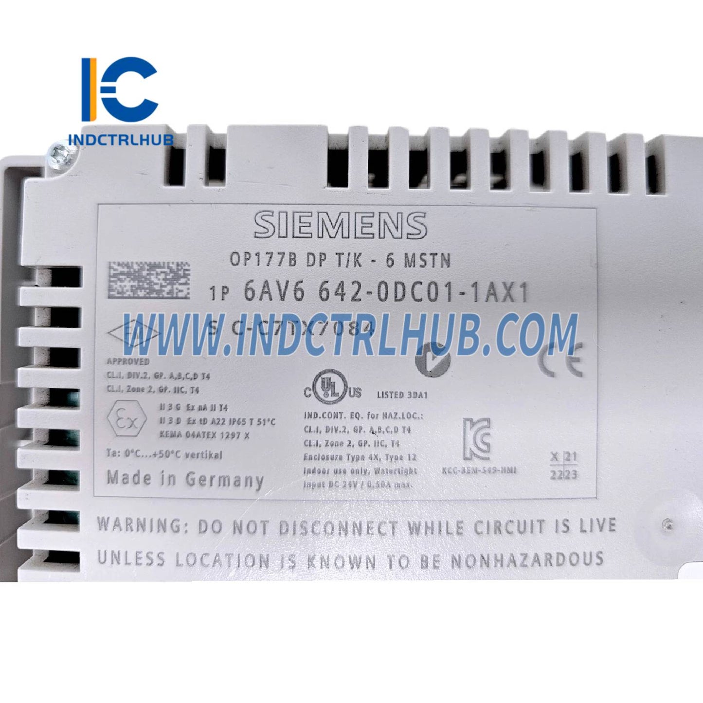 Siemens 6AV6642-0DC01-1AX1 SIMATIC OP 177B, 6” DP