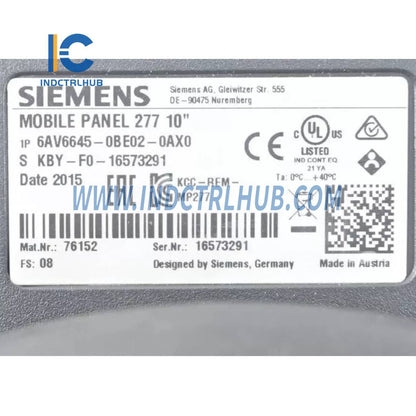 6AV6645-0BE02-0AX0 | SIEMENS  Mobile Panel