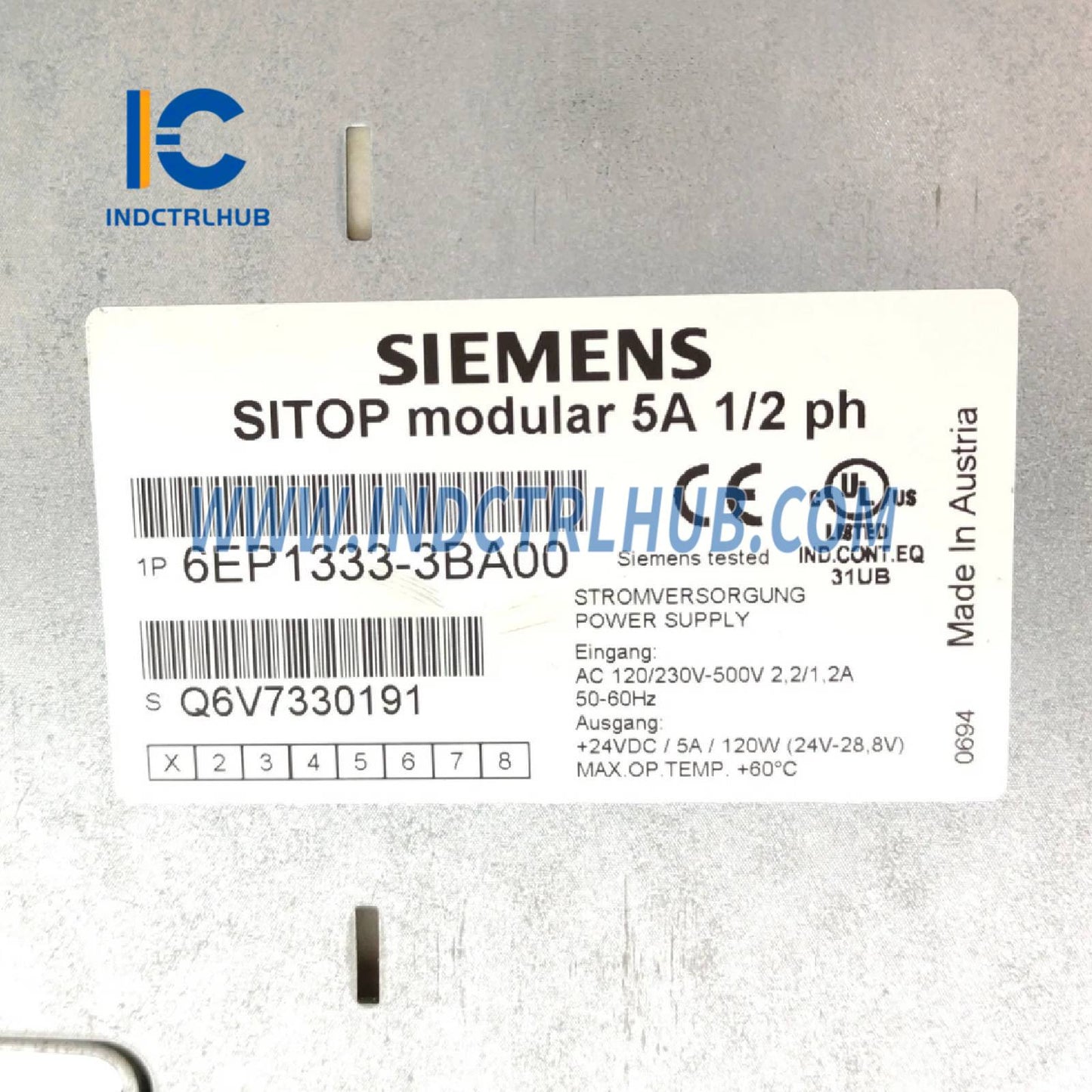 Siemens 6EP1333-3BA00 SITOP PSU200M 5 A стабилизированный блок питания