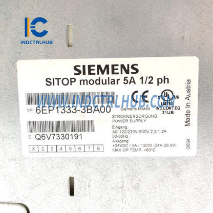 Siemens 6EP1333-3BA00 SITOP PSU200M 5 A стабилизированный блок питания