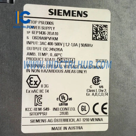 Siemens 6EP1436-2BA10 SITOP PSU300S 20 A stabilizirani izvor napajanja