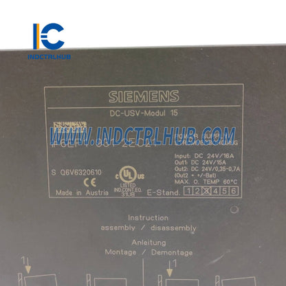 Siemens 6EP1931-2EC21 SITOP DC UPS module 24 V/15 A uninterruptible power supply