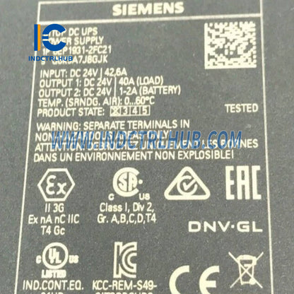 Siemens 6EP1931-2FC21 SITOP DC UPS module 24 V/40 A uninterruptible power supply
