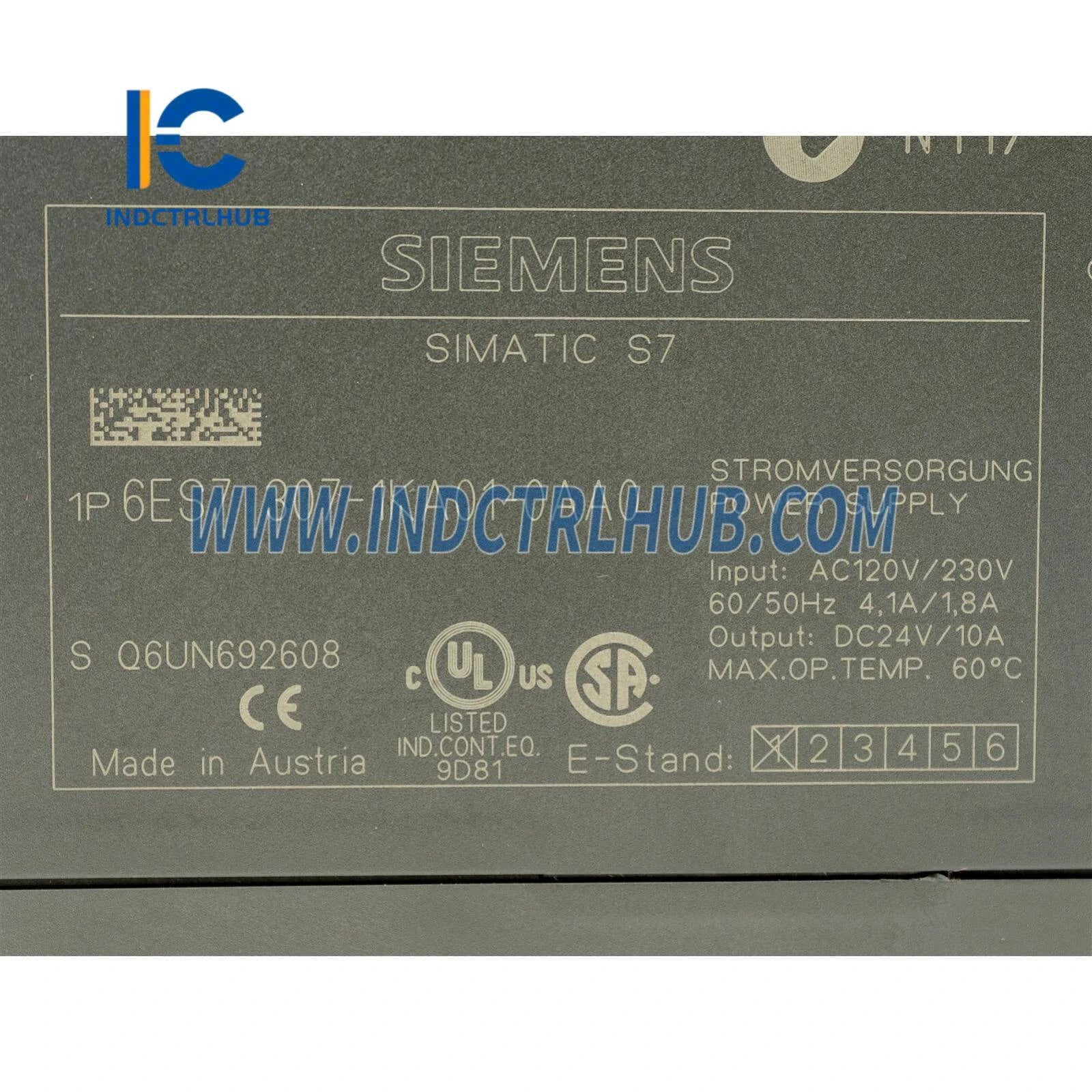Technical Datasheet and Specifications for 6ES7307-1KA01-0AA0 Siemens Module