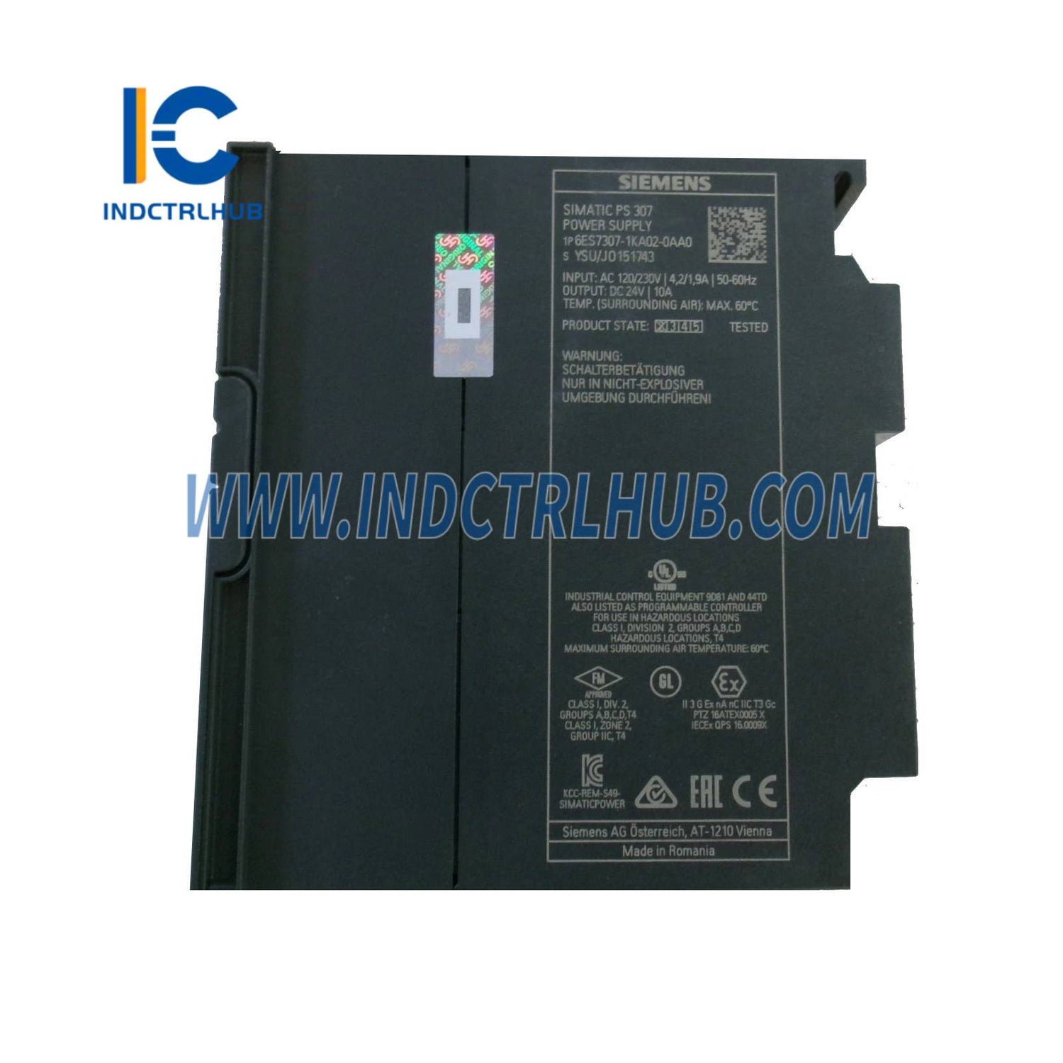 Siemens 6ES7307-1KA02-0AA0 SIMATIC S7-300 Regulated Power Supply PS307 - SIMATIC S7-300 Regulated Power Supply PS307