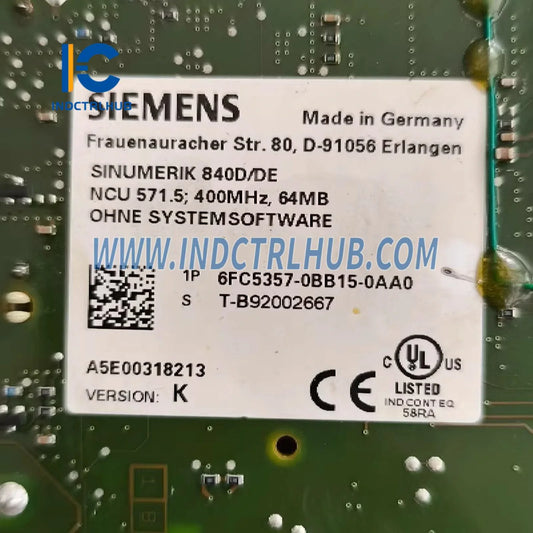 Authentic Nameplate and Serial Number for Siemens 6FC5357 0BB15 0AA0 Factory Original Label