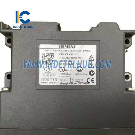 Authentic Nameplate and Serial Number for Siemens 6GK5320 1BD00 2AA3 Factory Original Label