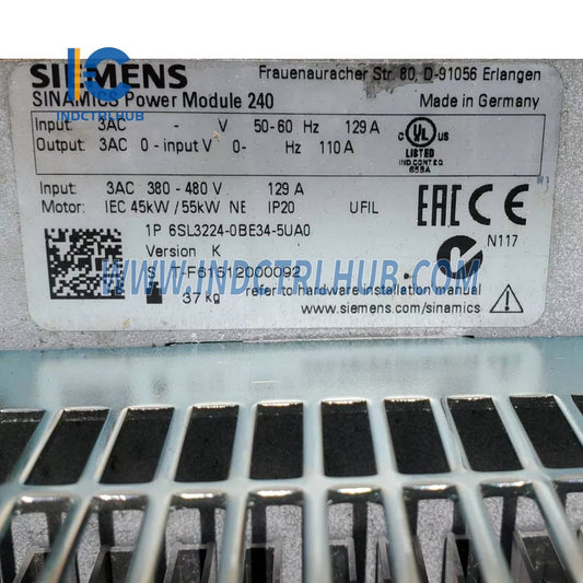 Nomor 6SL3224-0BE34-5UA0 | Modul Daya SIEMENS