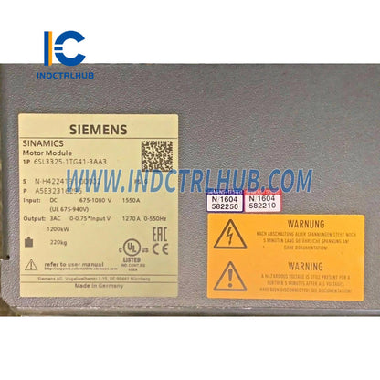 Siemens 6SL3325-1TG41-3AA3 Motor Module