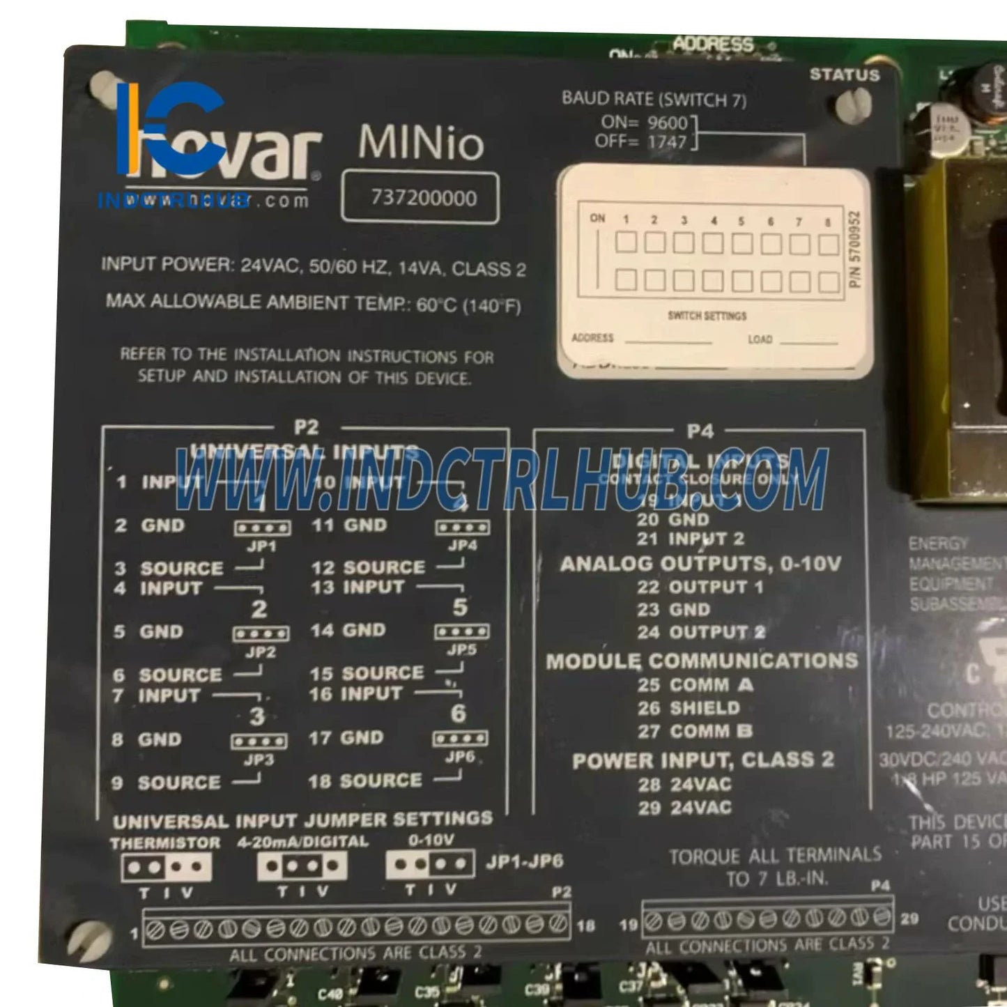 Technical View of Industrial Component Connector and details for