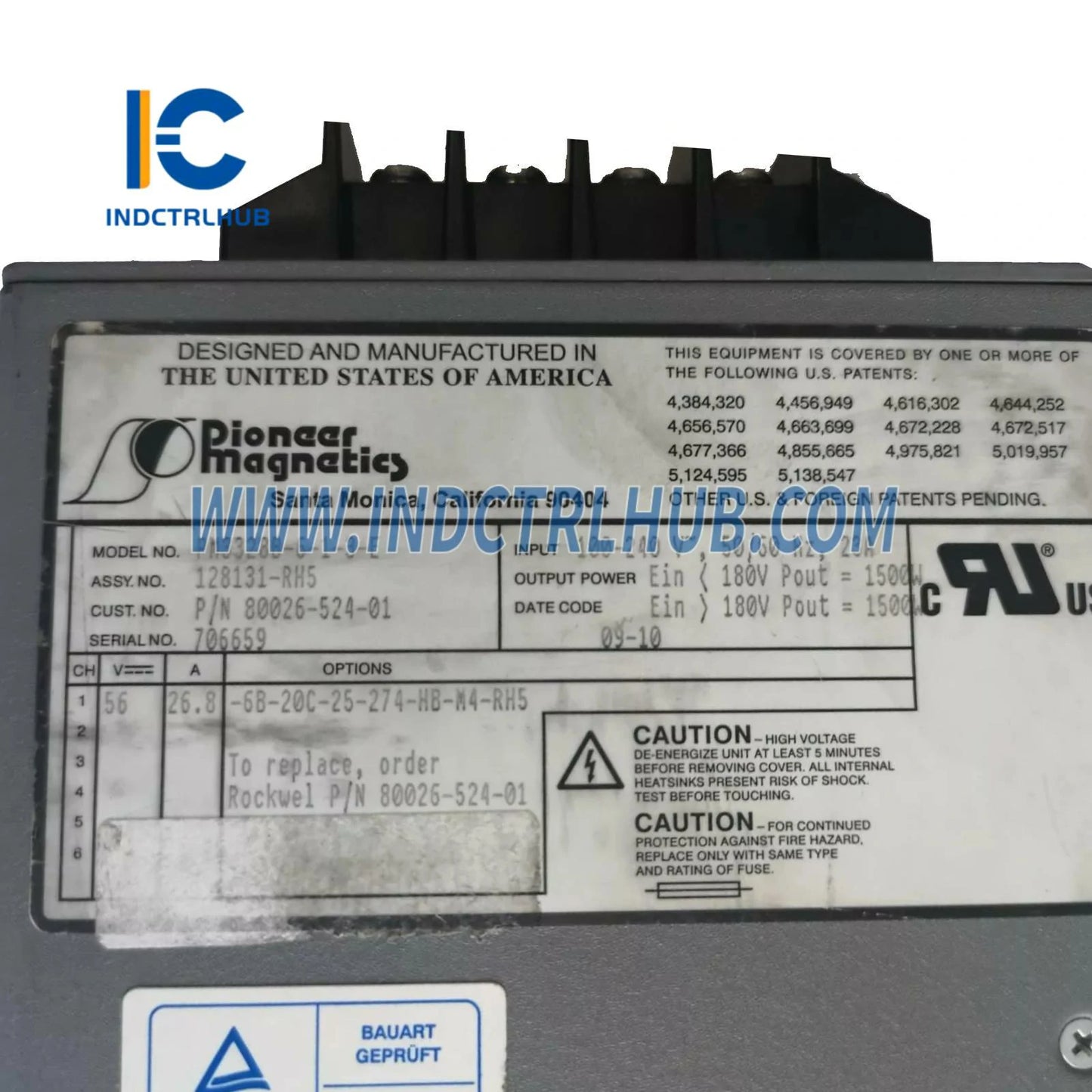ALLEN BRADLEY 80026-524-01-R Превключващ захранващ блок