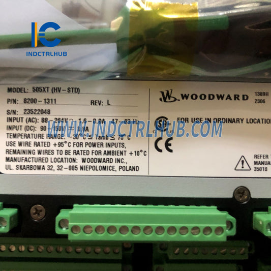 Control de Turbina Gobernador Digital Woodward 8200-1311 505D