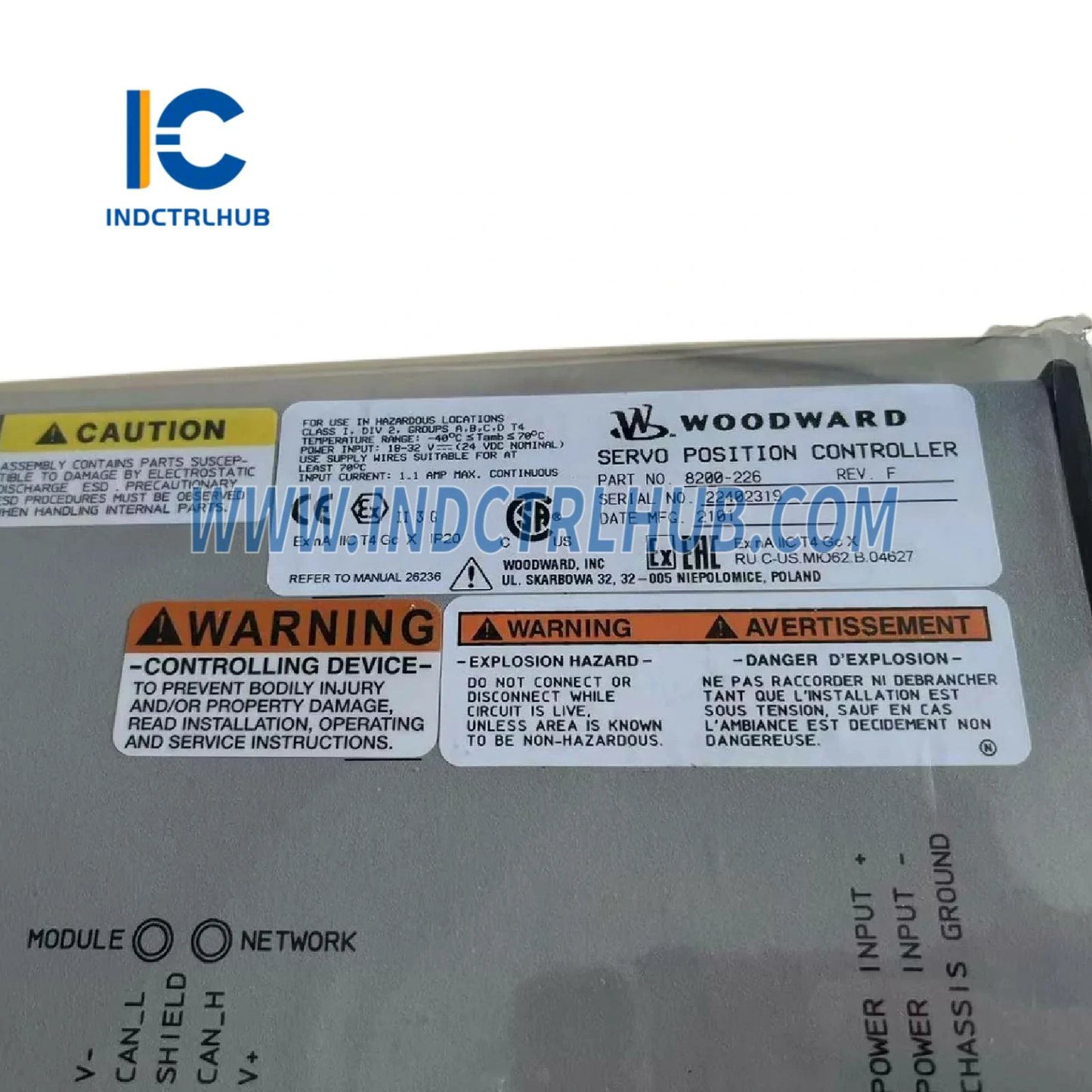 Woodward 8200-226 בקר מיקום סרוו