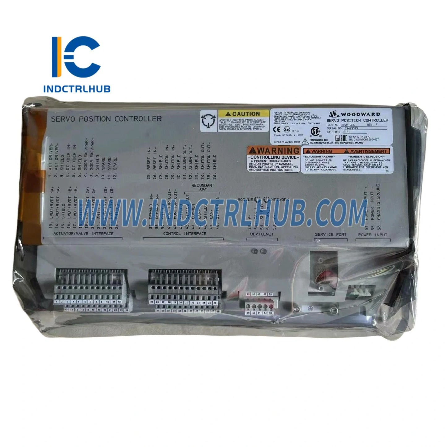 Woodward 8200-226 בקר מיקום סרוו