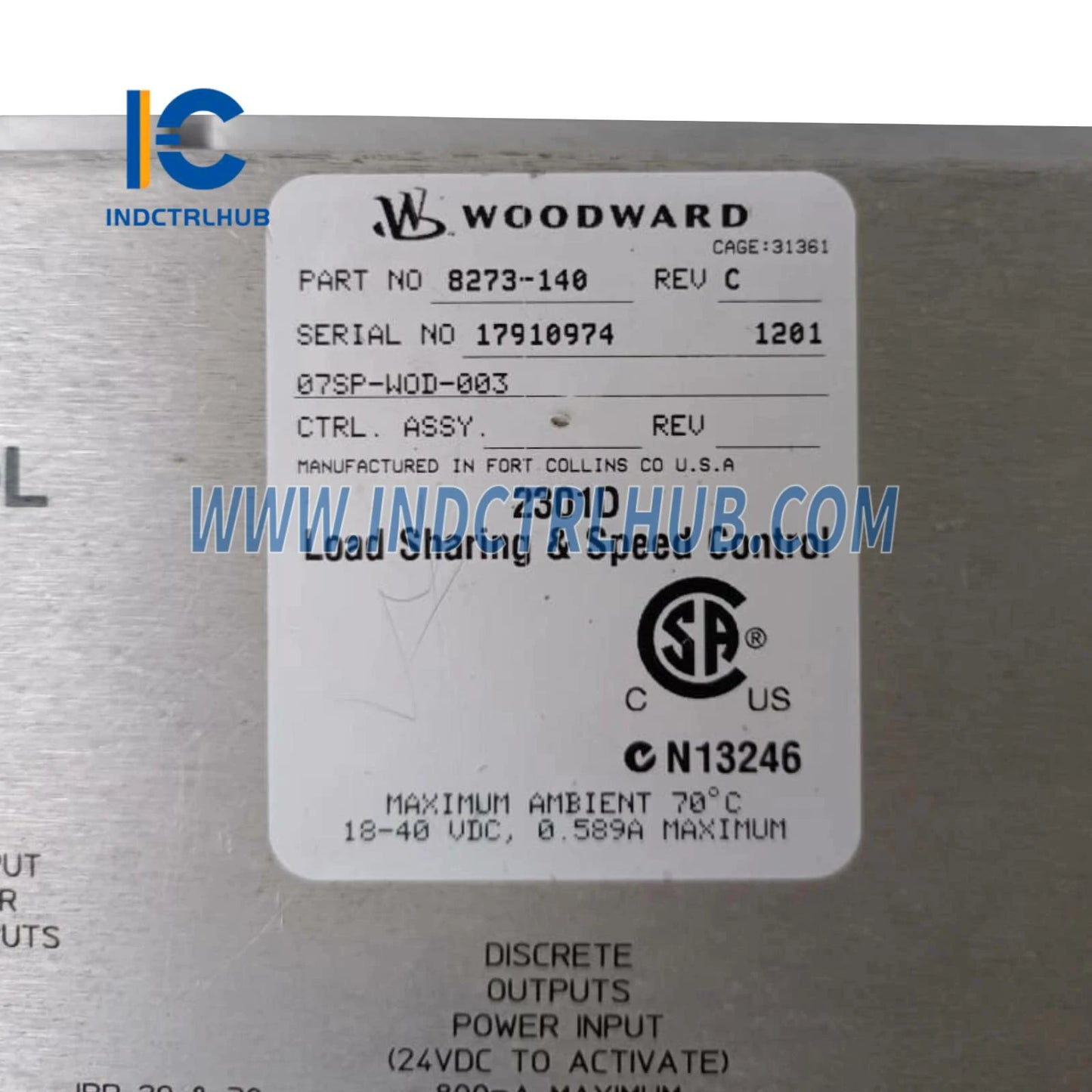 Woodward 8273-140 2301D Digitale Lasdeling & Spoedbeheer