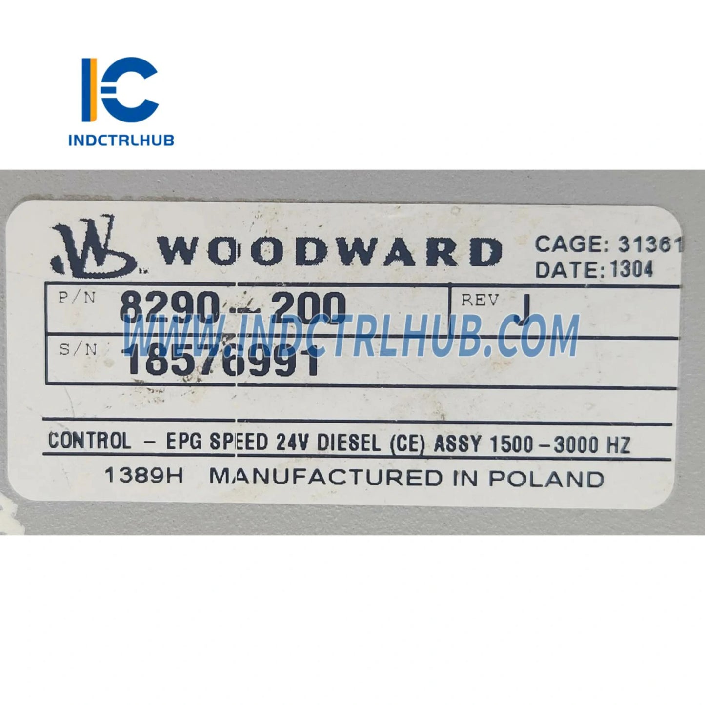 Woodward 8290-200 Elektr energiyasi bilan ishlaydigan boshqaruvchi (EPG)