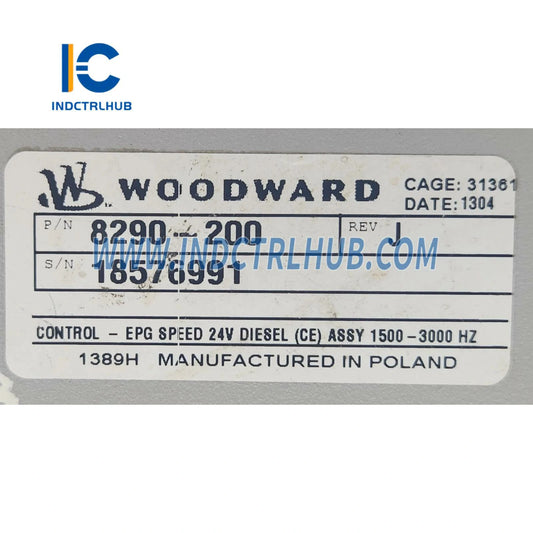 Woodward 8290-200 Elektr energiyasi bilan ishlaydigan boshqaruvchi (EPG)