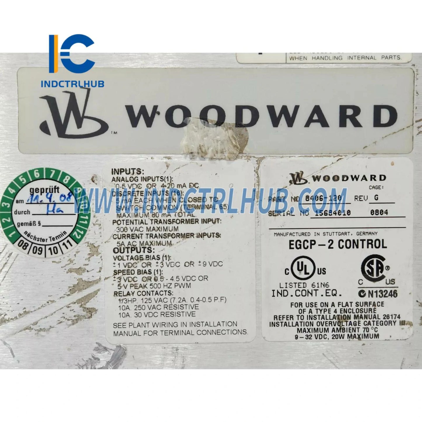 Woodward 8406-120 Elektronik Regülatör