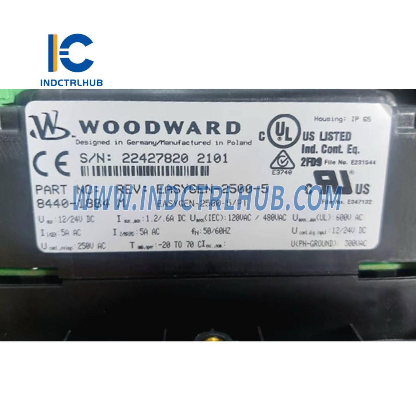 Controlador de Grupo Electrógeno Woodward 8440-1884M EasyGen-3200-5