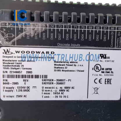Woodward 8440-2085 easYgen-3500XT-P1 Controlador de Grupo Electrógeno