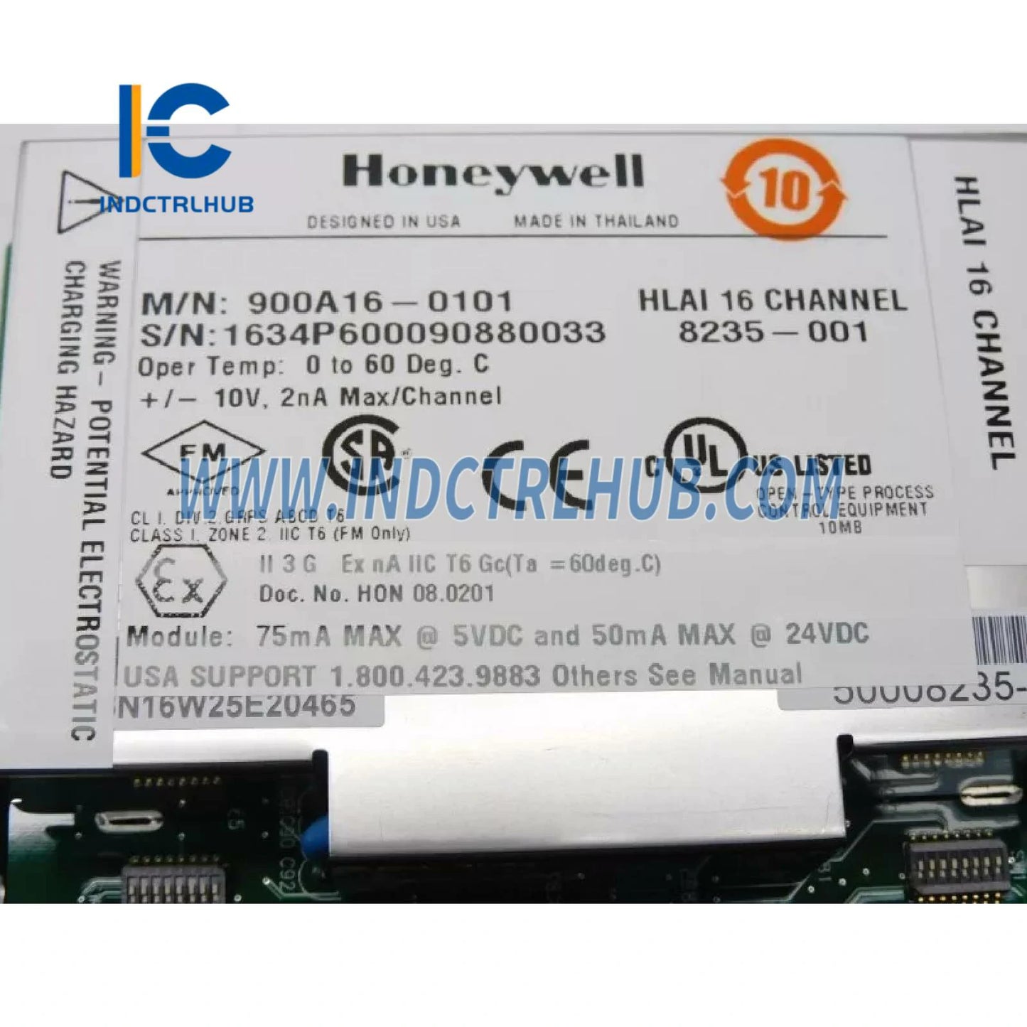 هانیول 900A16-0101 خروجی آنالوگ با HART، 16 کانال