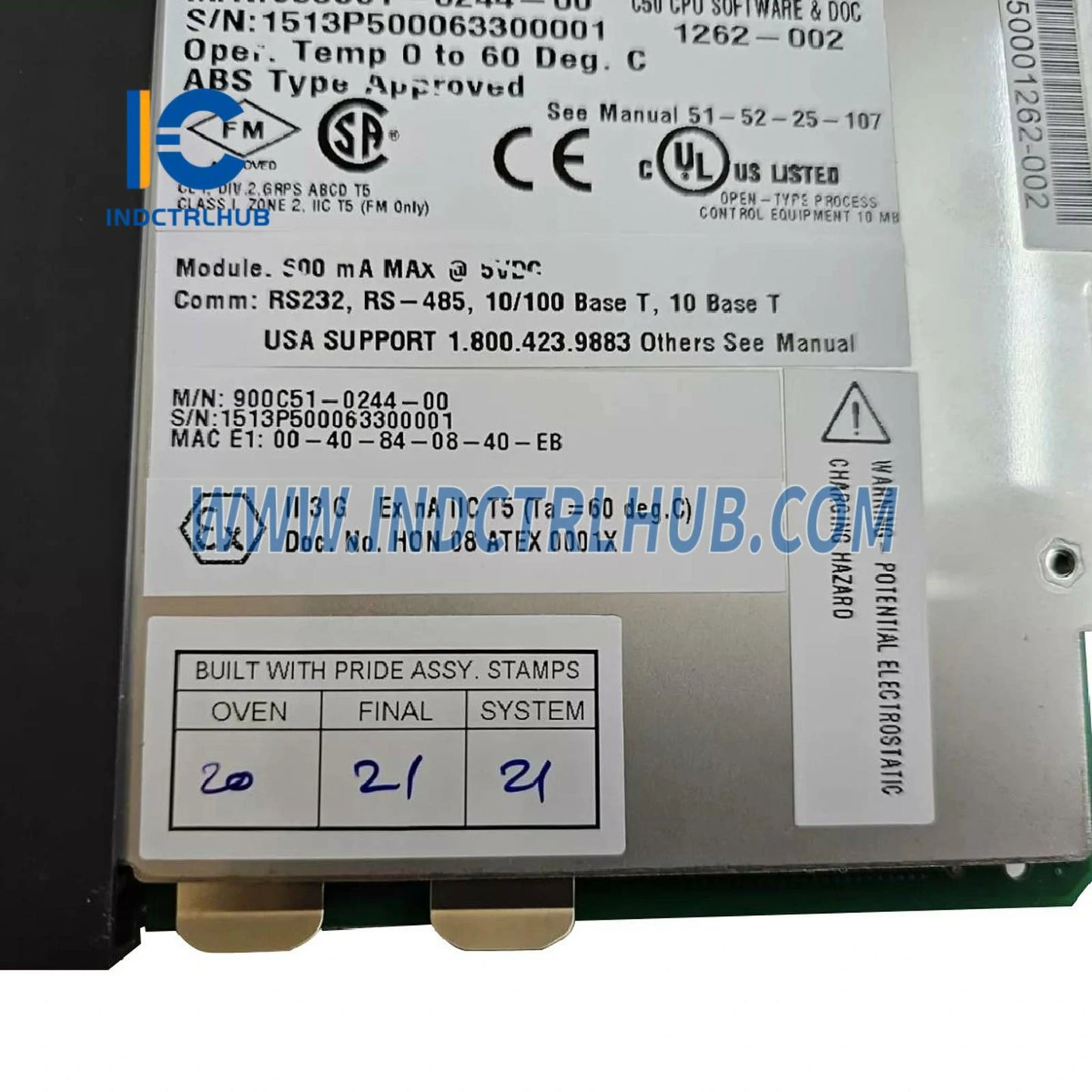 Honeywell 900C51-0244-00 ControlEdge HC900 C50 CPU