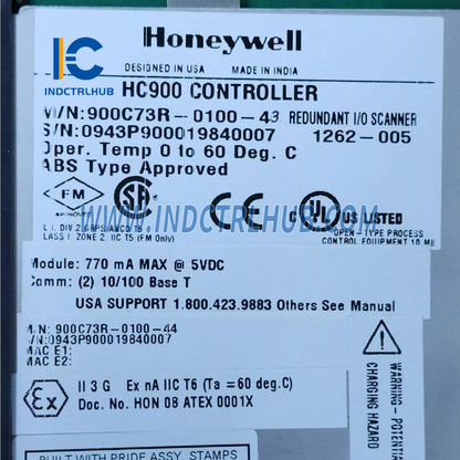Honeywell 900C73R-0100-43 Redundant I/O Scanner Module