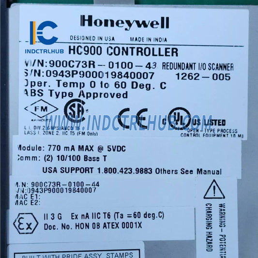 Honeywell 900C73R-0100-43 Redundant I/O Scanner Module