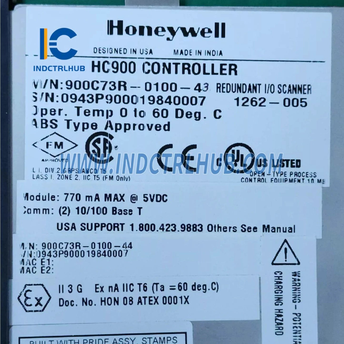 Module de scanner E/S redondant Honeywell 900C73R-0100-43