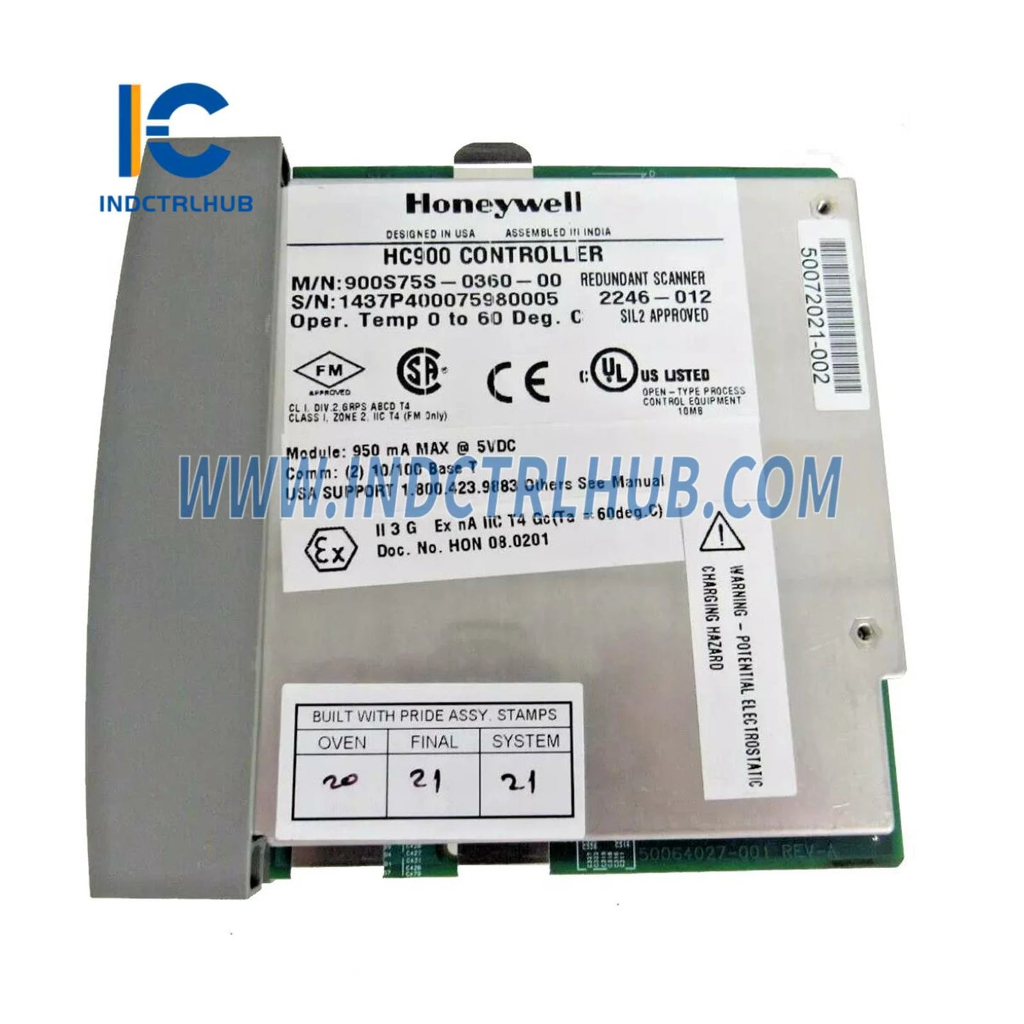 Honeywell 900S75S-0360-00 Kiritish/Chiqish skaneri moduli