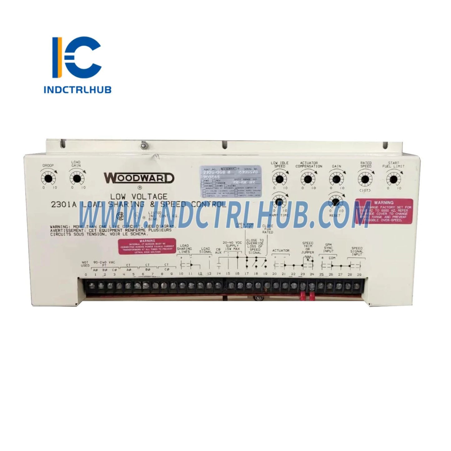 Woodward 9905-068 2301A Control de Compartición de Carga y Velocidad