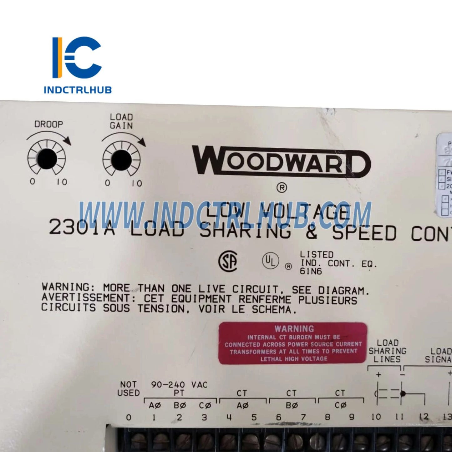 Woodward 9905-068 2301A Control de Compartición de Carga y Velocidad