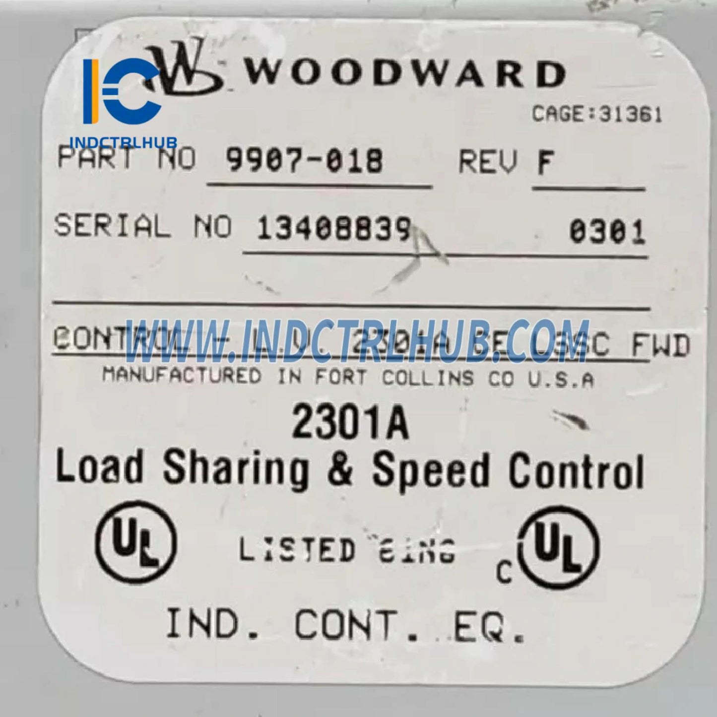 Woodward 9907-018 2301A Dijeljenje opterećenja i kontrola brzine